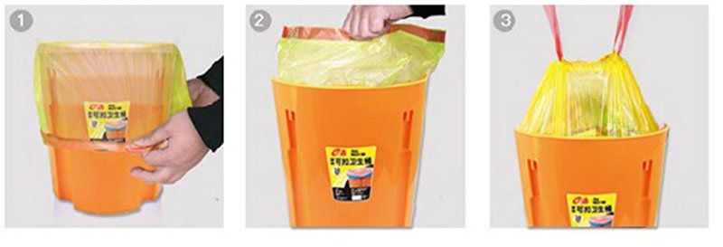 Drawstring garbage bag