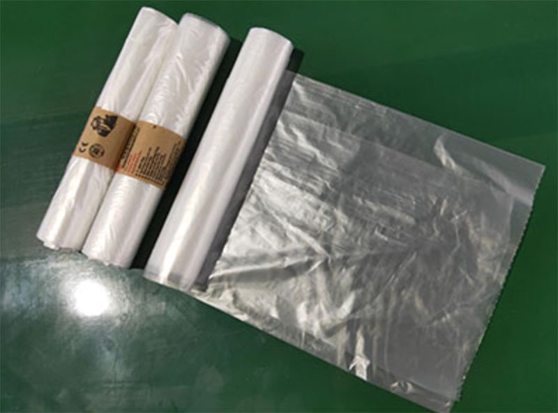 Core roll bag with label