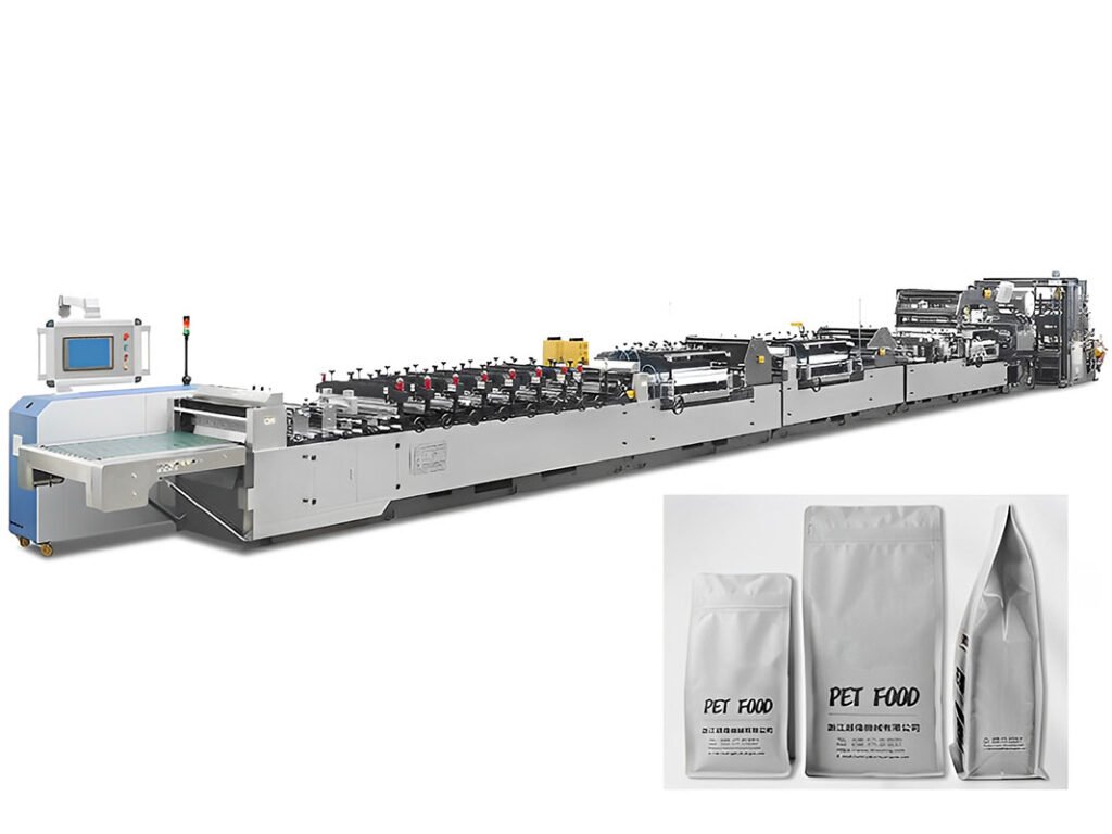 Eight-side sealing square bottom pouch making machine